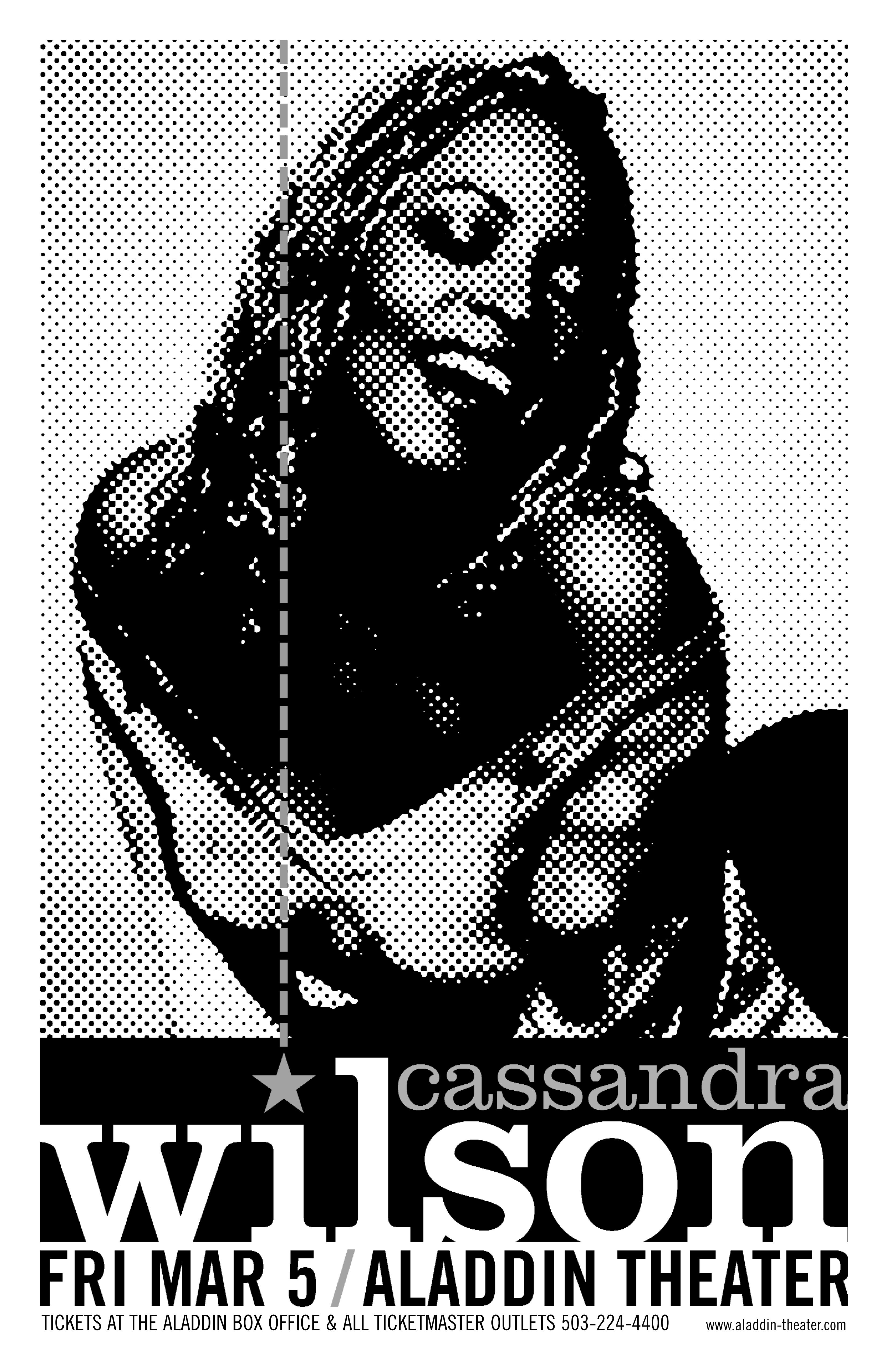 MXP-142.22 Cassandra Wilson 1999 Aladdin Theater  Mar 5 Concert Poster