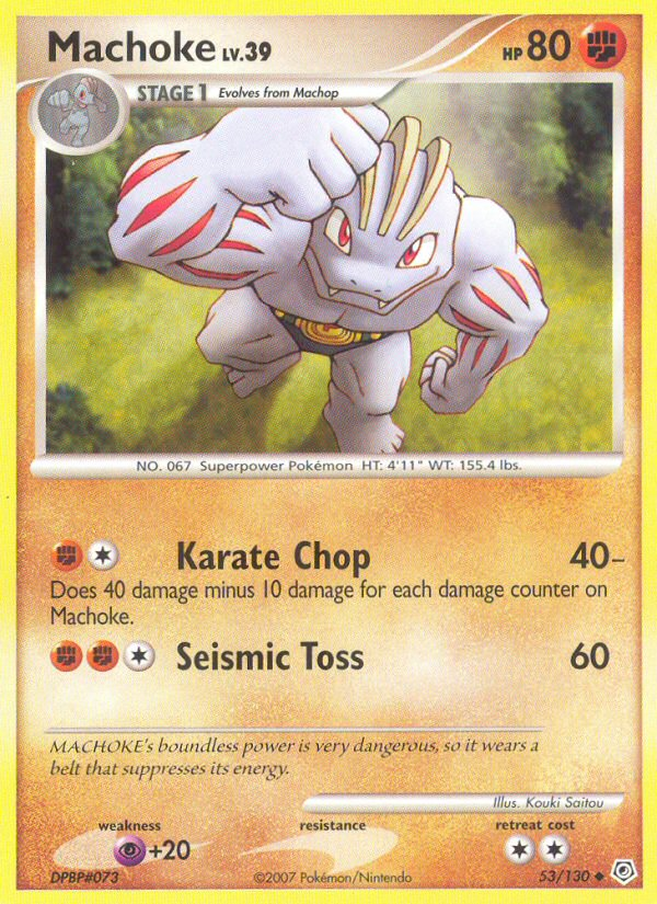 Machoke (53/130) - Diamond & Pearl Pokémon Card