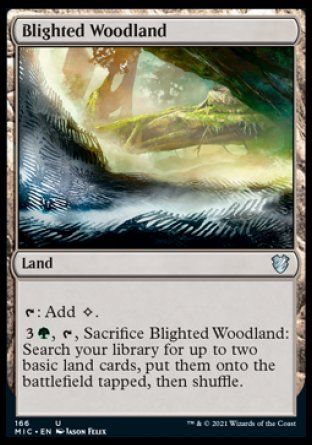 Blighted Woodland (Innistrad Midnight Hunt Commander Decks) Trading Card