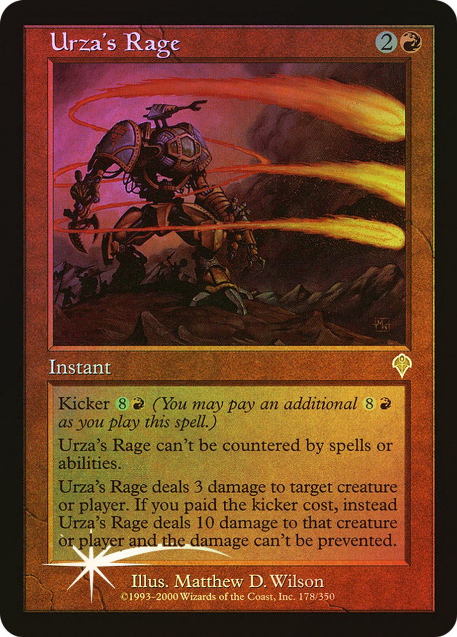 Urza's Rage (Invasion - Foil) Trading Card