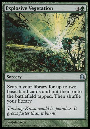 Explosive Vegetation (MTG Commander) Trading Card