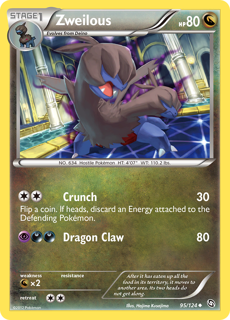 Zweilous (95/124) - Dragons Exalted Pokémon Card