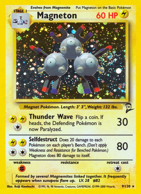 Magneton (9/130) - Base Set 2 Pokémon Card