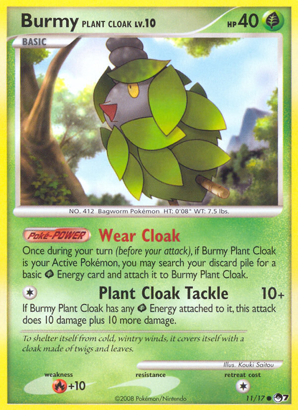 Burmy Plant Cloak (11/17) - POP Series 7 Pokémon Card