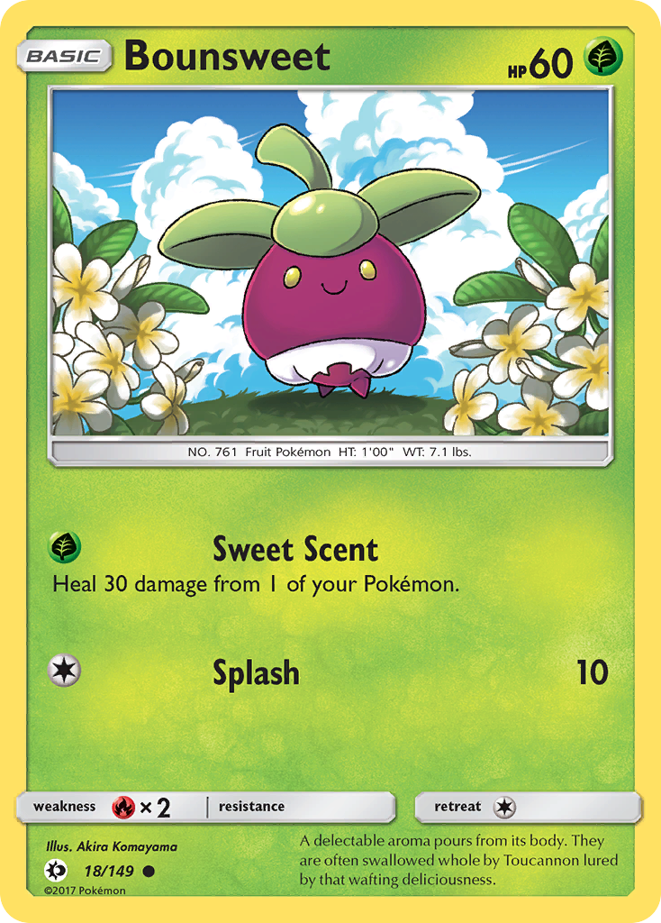 Bounsweet (18/149) - Sun & Moon Pokémon Card