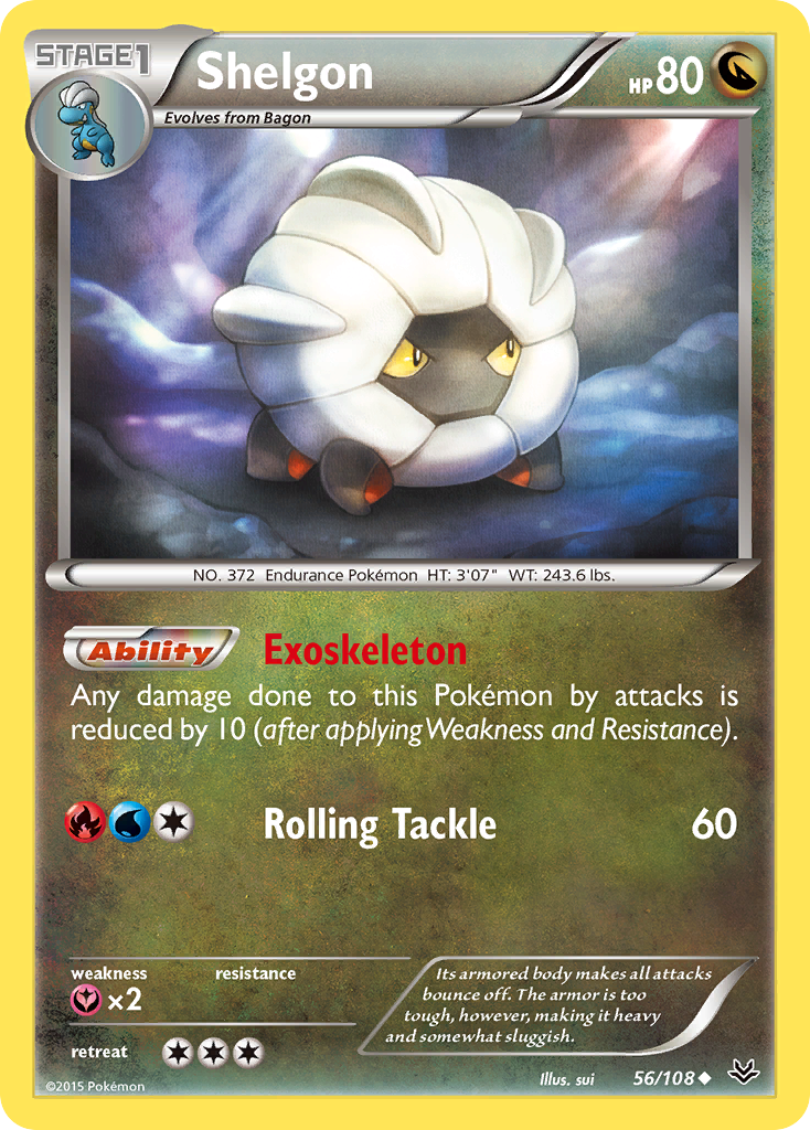 Shelgon (56/108) - Roaring Skies Pokémon Card