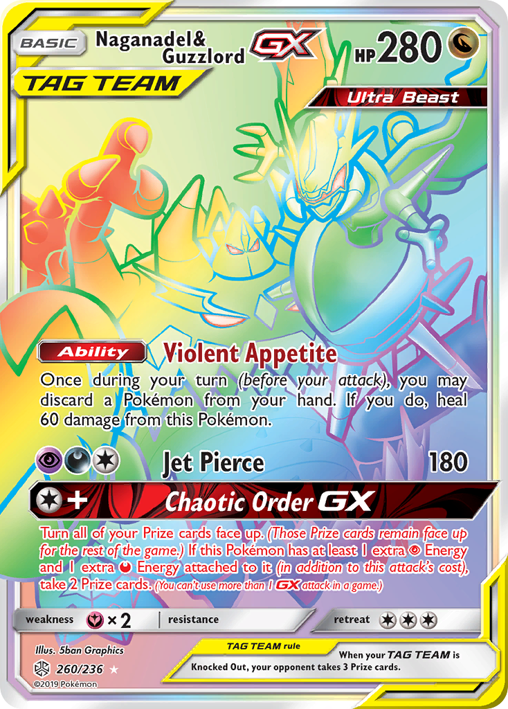 Naganadel & Guzzlord GX (260/236) - Cosmic Eclipse Pokémon Card