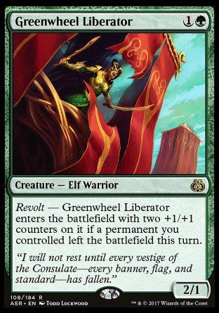 Greenwheel Liberator (Aether Revolt) Trading Card