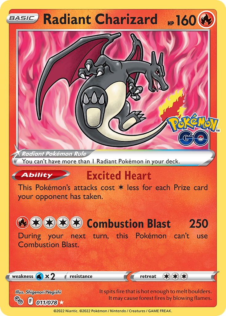 Radiant Charizard Radiant (11/78) - Pokémon GO Pokémon Card