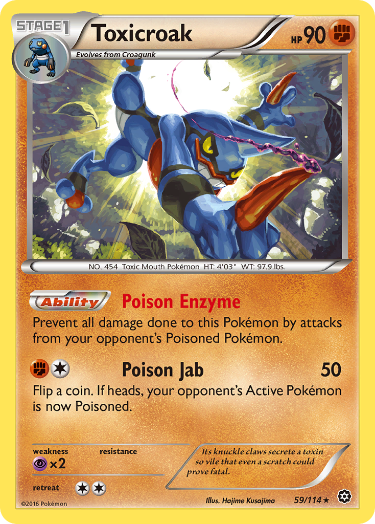 Toxicroak (59/114) - Steam Siege Pokémon Card