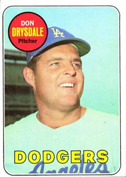 Don Drysdale 1969 Topps #400 Sports Card