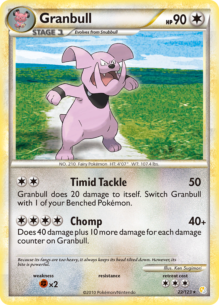 Granbull (22/123) - HeartGold & SoulSilver Pokémon Card