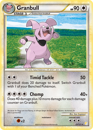 Granbull (22/123) - HeartGold & SoulSilver