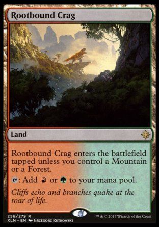 Rootbound Crag (Ixalan) Trading Card