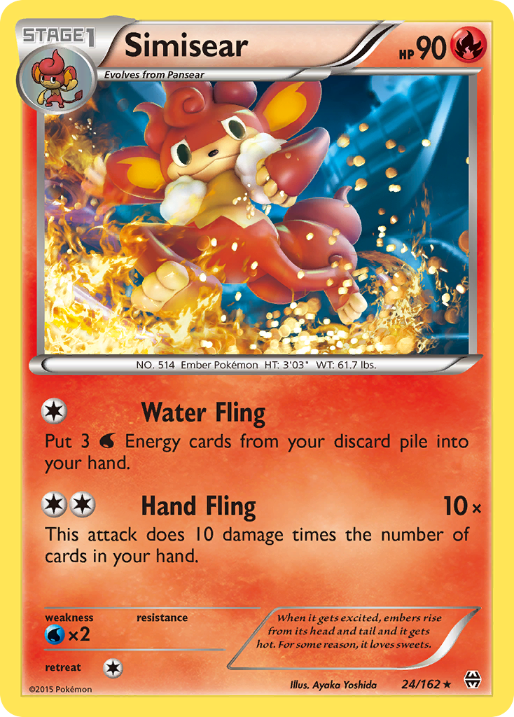 Simisear (24/162) - BREAKthrough Pokémon Card