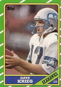 Dave Krieg 1986 Topps #201 Sports Card