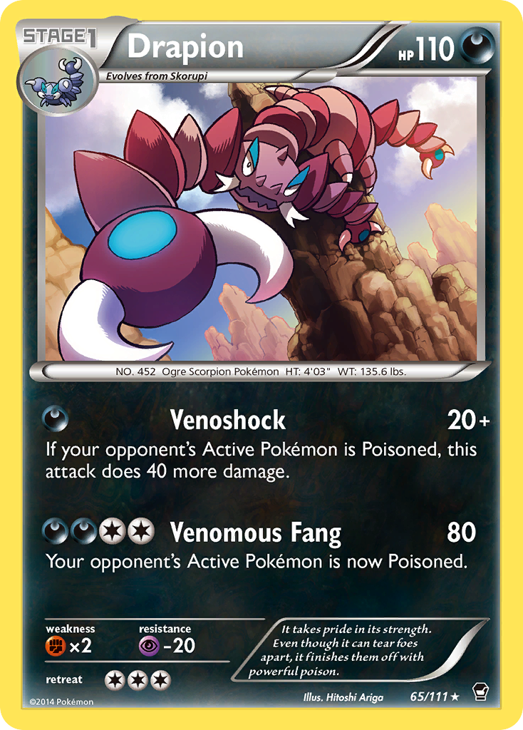 Drapion (65/111) - Furious Fists Pokémon Card