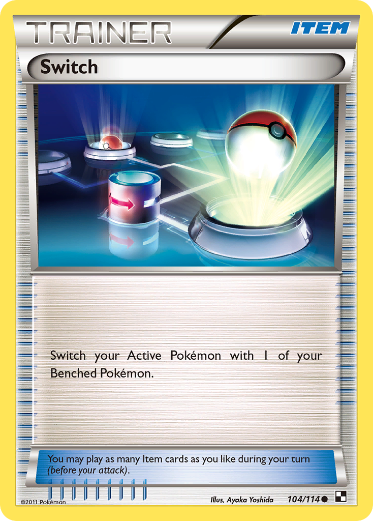 Switch (Trainer: Item) (104/114) - Black & White Pokémon Card