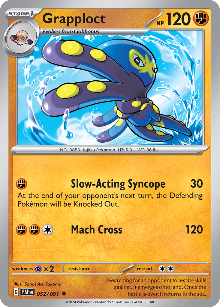 Grapploct (52/91) - Paldean Fates Pokémon Card