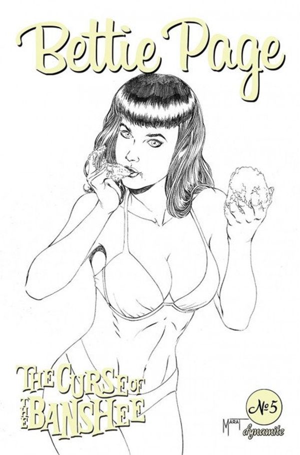 Bettie Page: The Curse of the Banshee #5 (Cover F 10 Copy Cover Mychaels B&W)