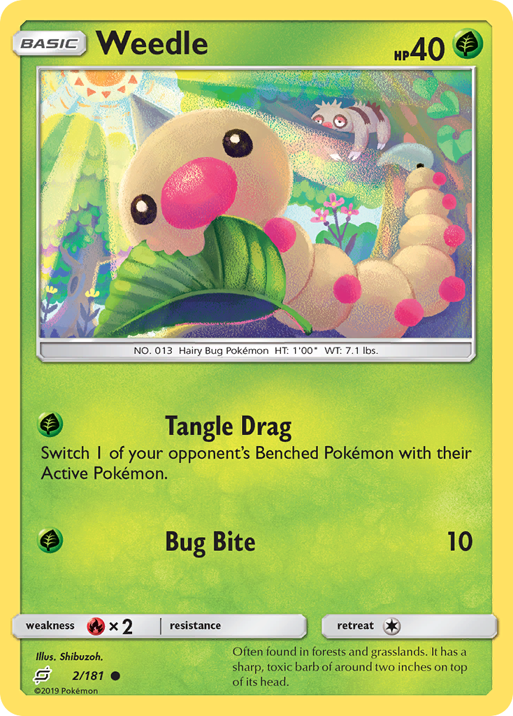 Weedle (2/181) - Team Up Pokémon Card