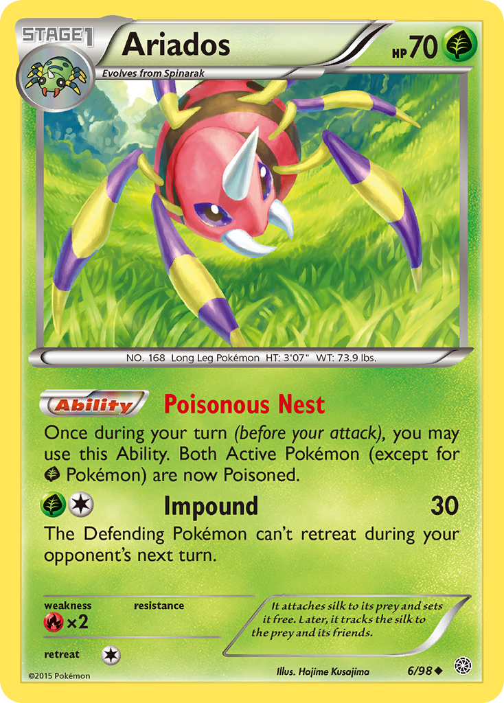 Ariados (6/98) - Ancient Origins Pokémon Card