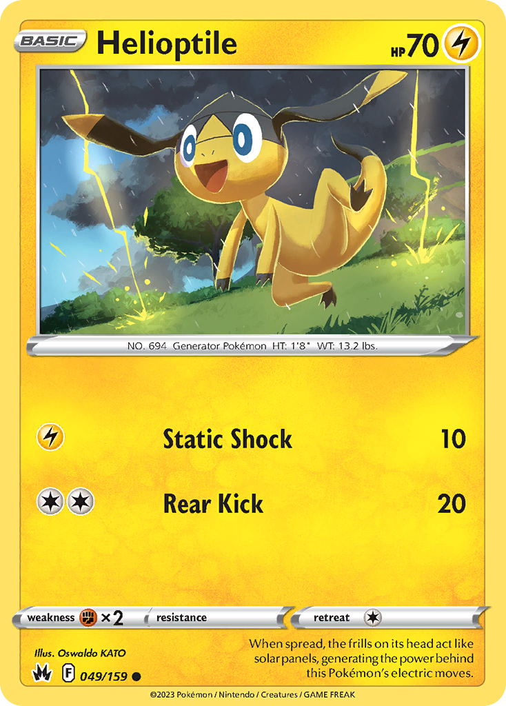 Helioptile (49/159) - Crown Zenith Pokémon Card