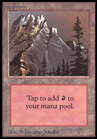 Mountain (Beta) (Brown Sky) Trading Card