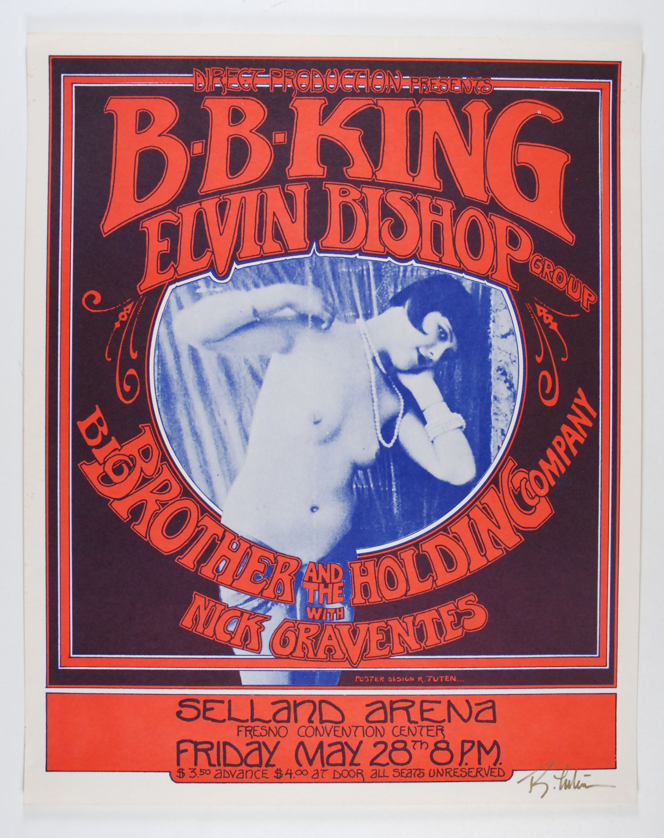 BB King Selland Arena 1971 Concert Poster