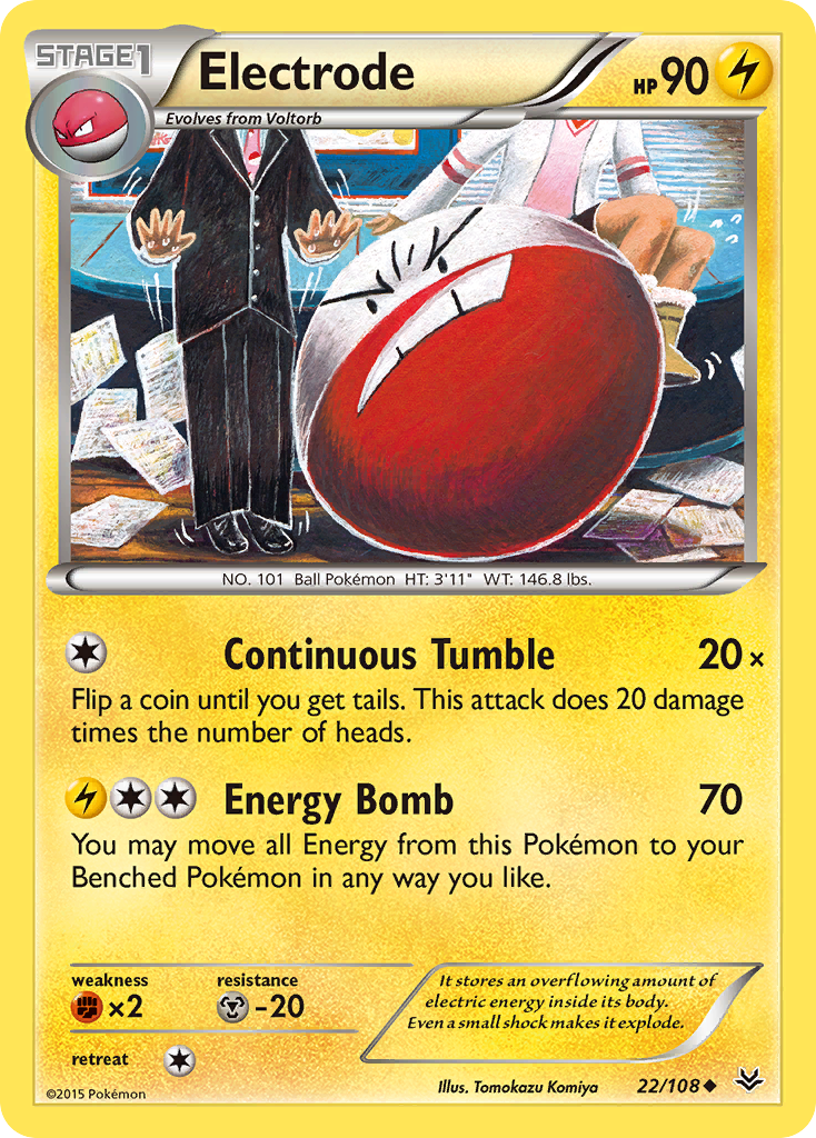 Electrode (22/108) - Roaring Skies Pokémon Card