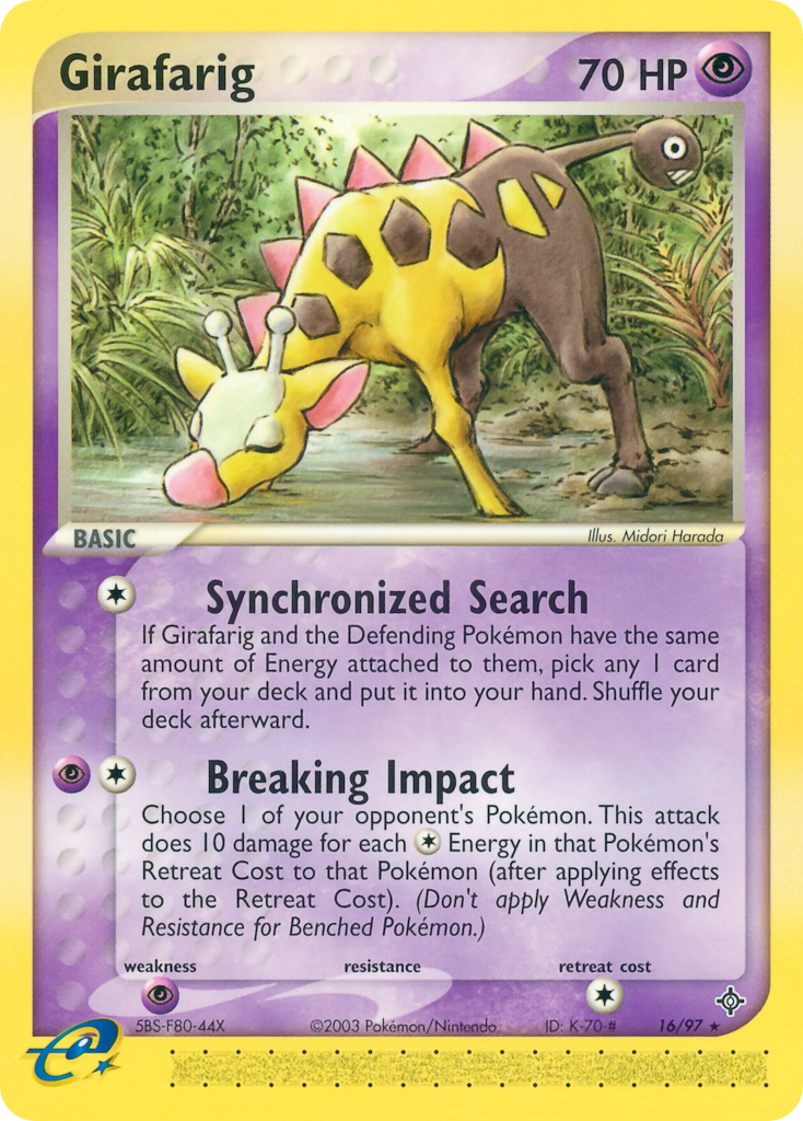 Girafarig (16/97) - Dragon Pokémon Card