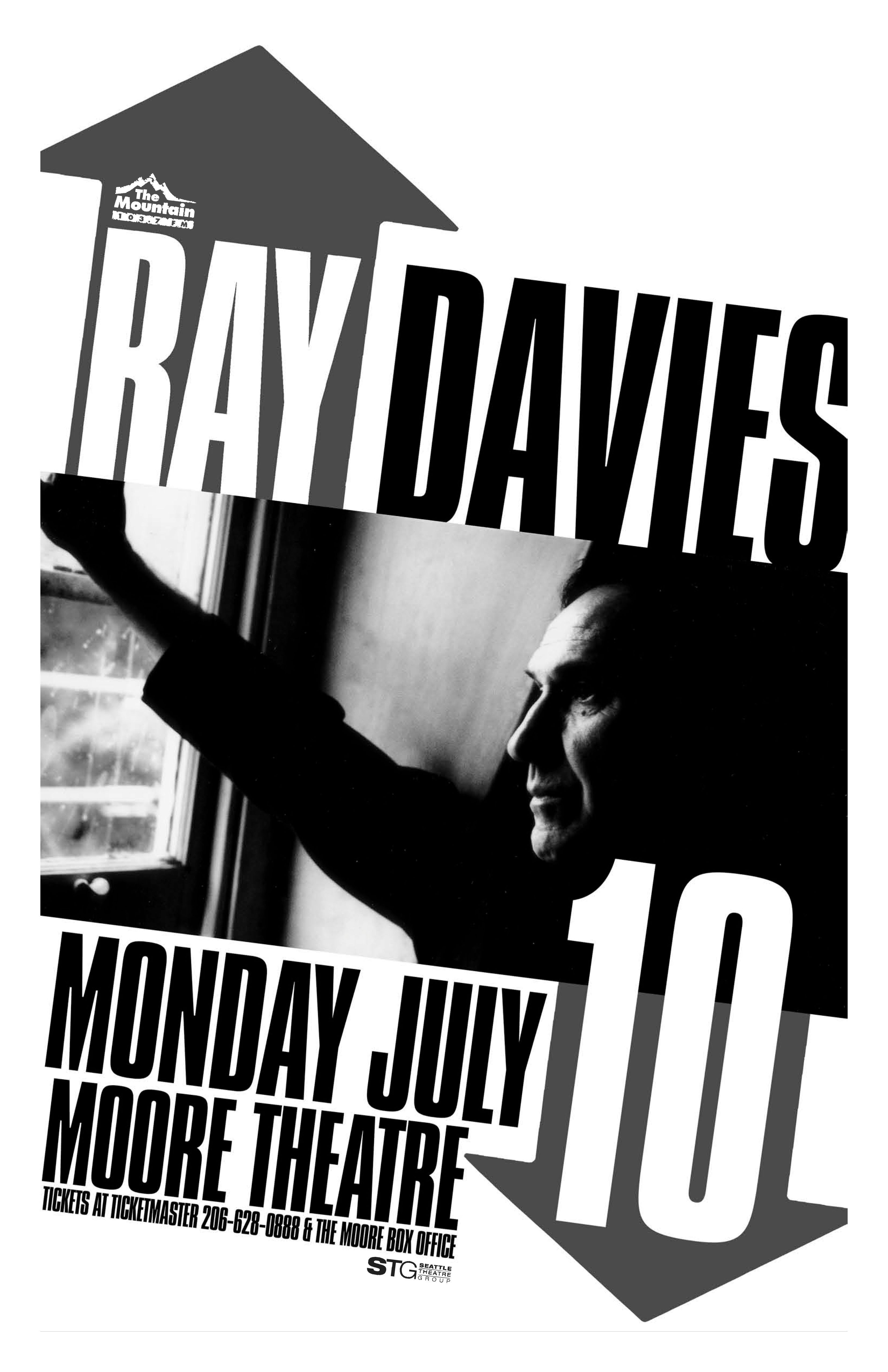 MXP-206.10 Ray Davies 2006 Moore Theatre  Jul 10 Concert Poster
