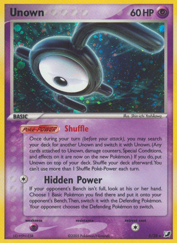 Unown (E) - Unseen Forces Pokémon Card