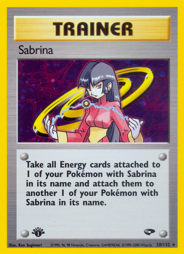 Sabrina (20/132) - Gym Challenge (1st Edition) Pokémon Card