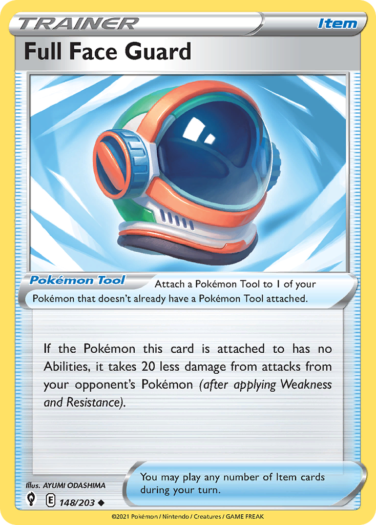 Full Face Guard (Trainer: Item) (148/203) - Evolving Skies Pokémon Card