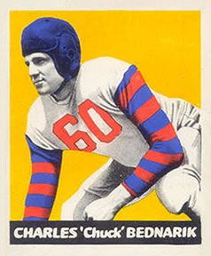 Charles "Chuck" Bednarik 1948 Leaf Football #54 Sports Card