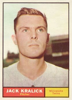 Jack Kralick 1961 Topps #36 Sports Card