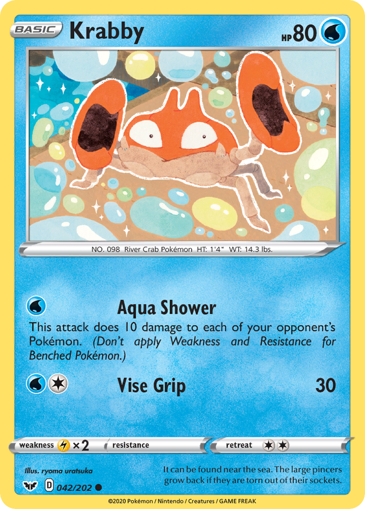 Krabby (42/202) - Sword & Shield Pokémon Card