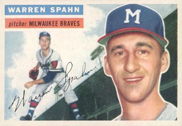 Warren Spahn 1956 Topps #10 Sports Card