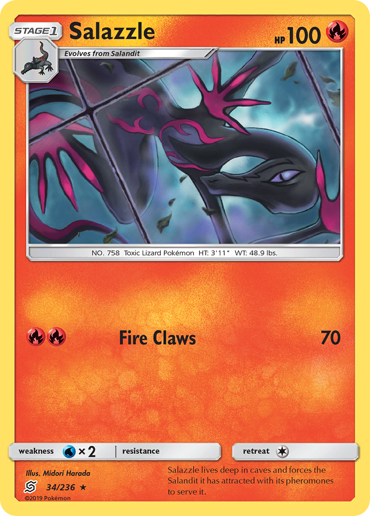 Salazzle (34/236) - Unified Minds Pokémon Card