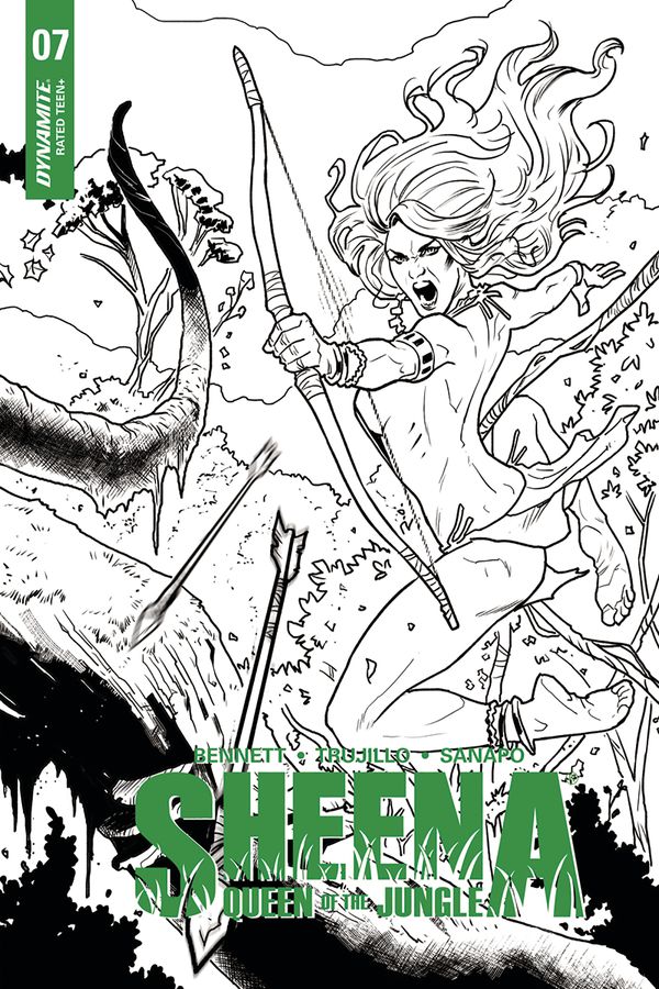 Sheena Queen of the Jungle #7 (Cover G 25 Copy Galindo B&w In)