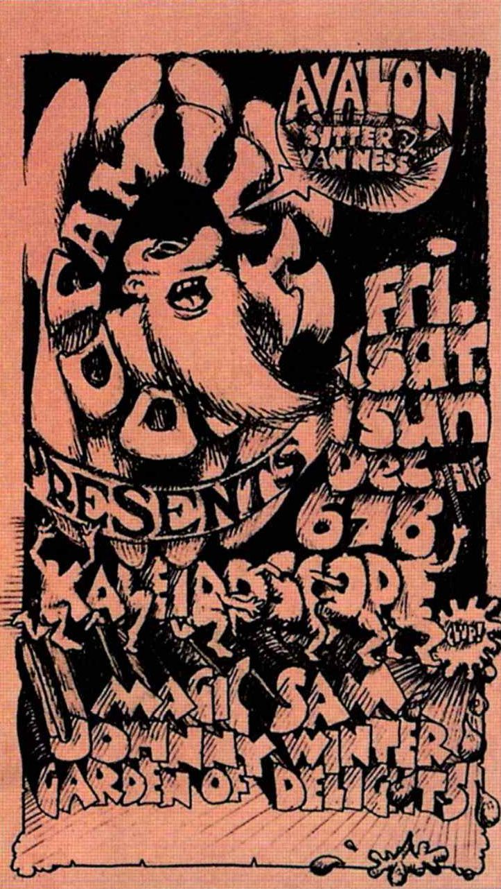 AOR-2.20 Kaleidoscope & Magic Sam Avalon Ballroom 1968 Concert Poster