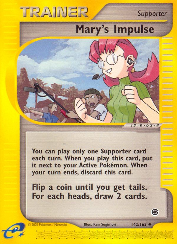 Mary's Impulse (Trainer: Supporter) (142/165) - Expedition Base Set Pokémon Card