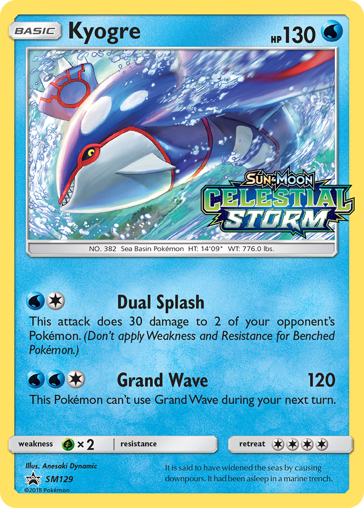 Kyogre (SM129) - SM Black Star Promos Pokémon Card