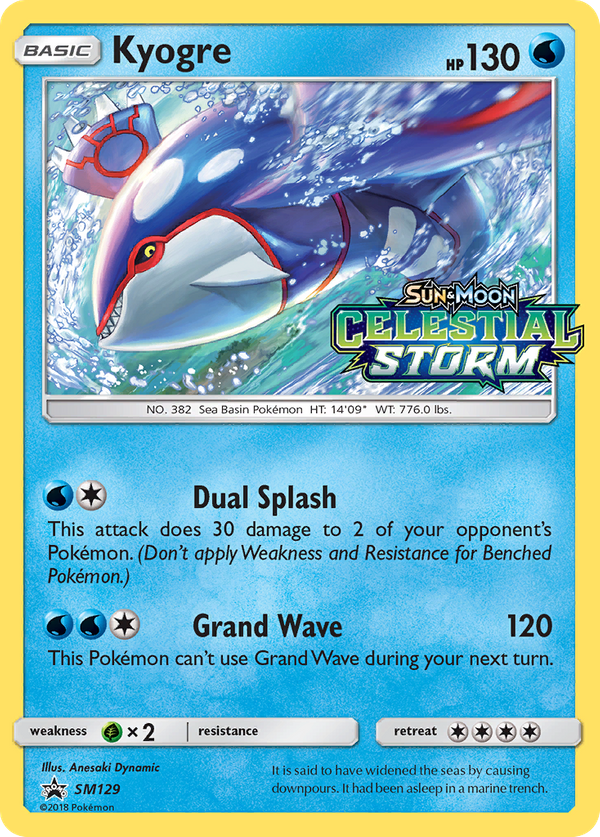 Kyogre (SM129) - SM Black Star Promos