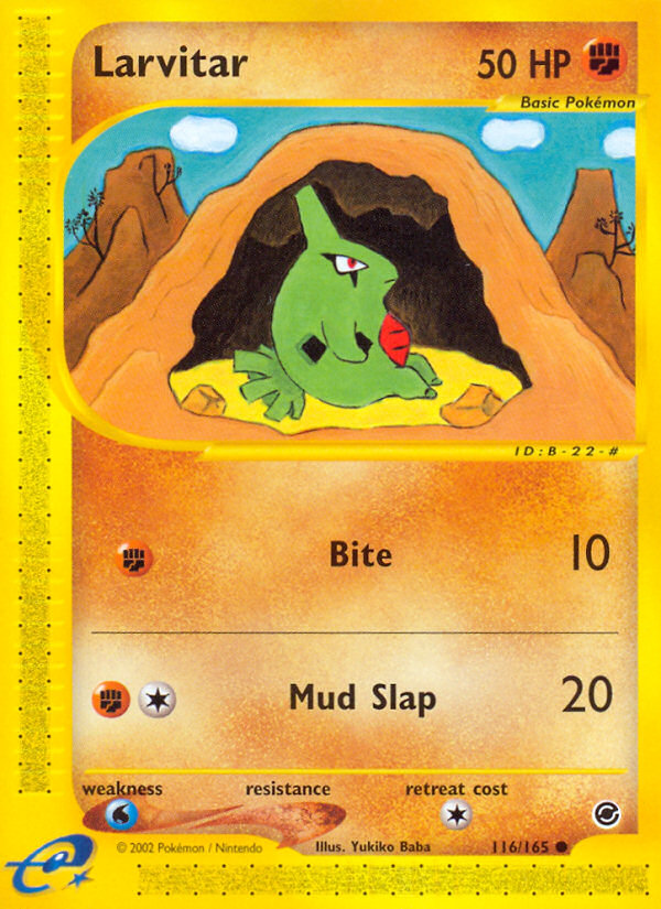 Larvitar (116/165) - Expedition Base Set Pokémon Card