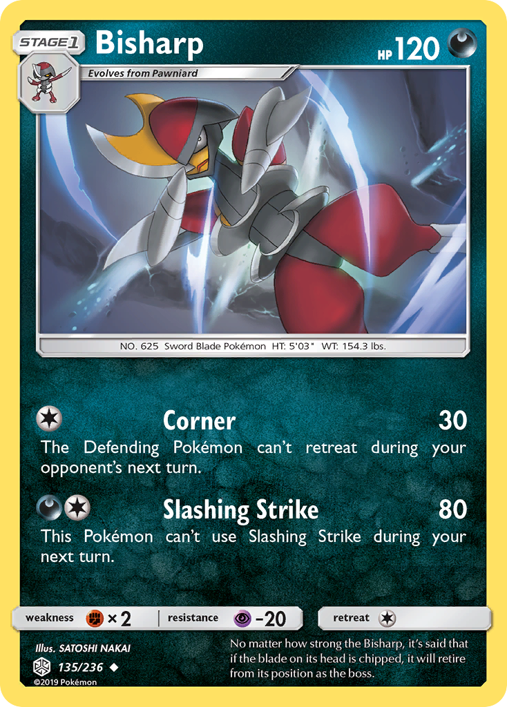 Bisharp (135/236) - Cosmic Eclipse Pokémon Card