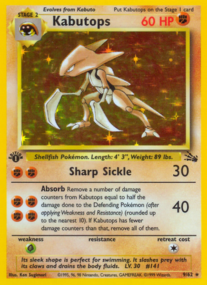 Kabutops (9/62) - Fossil (1st Edition)