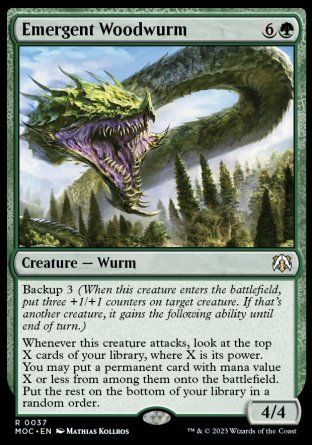 Emergent Woodwurm (March of the Machine Commander Decks) Trading Card