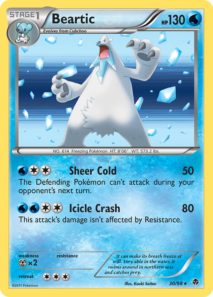 Beartic (30/98) - Emerging Powers Pokémon Card